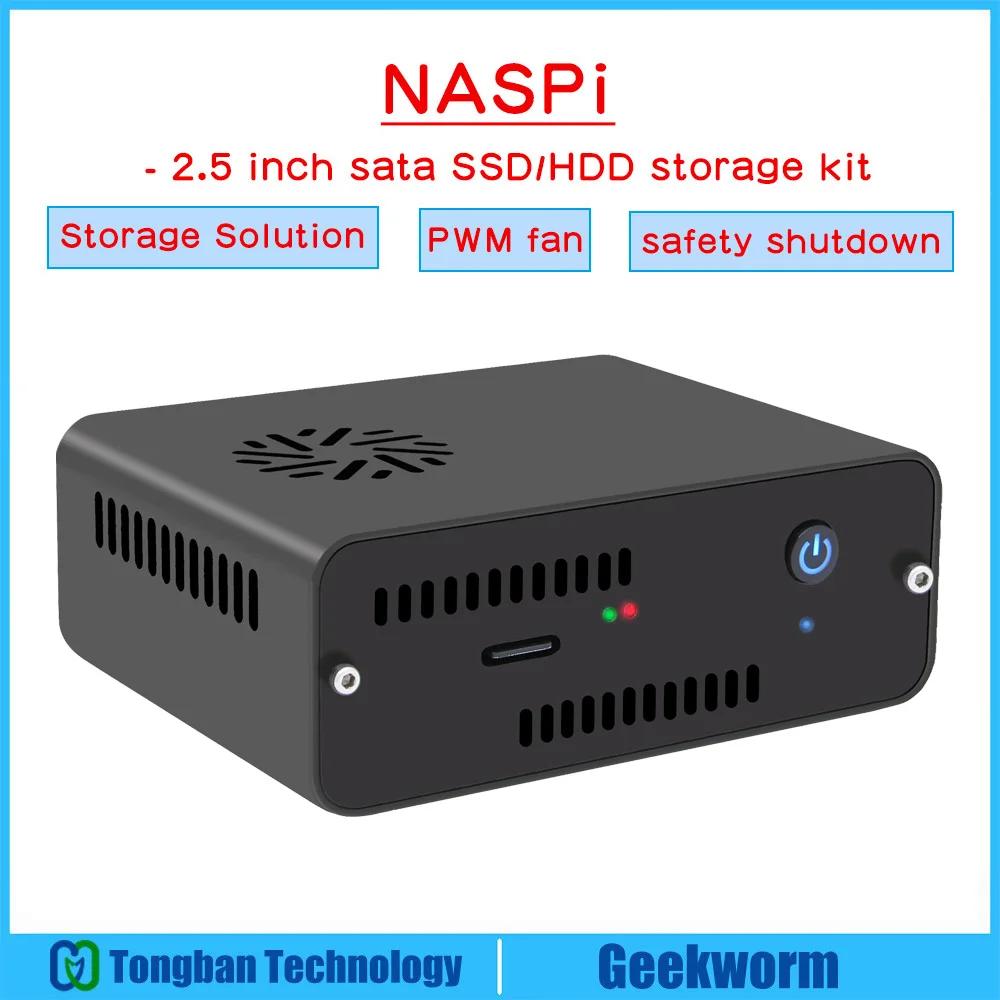 Geekworm NASPi 2.5 ġ SATA HDD/SSD NAS ̽  ŰƮ,   4, 8GB, 4GB, 2GB ( HDD/SSD, 9.8mm ʰ ƴ)